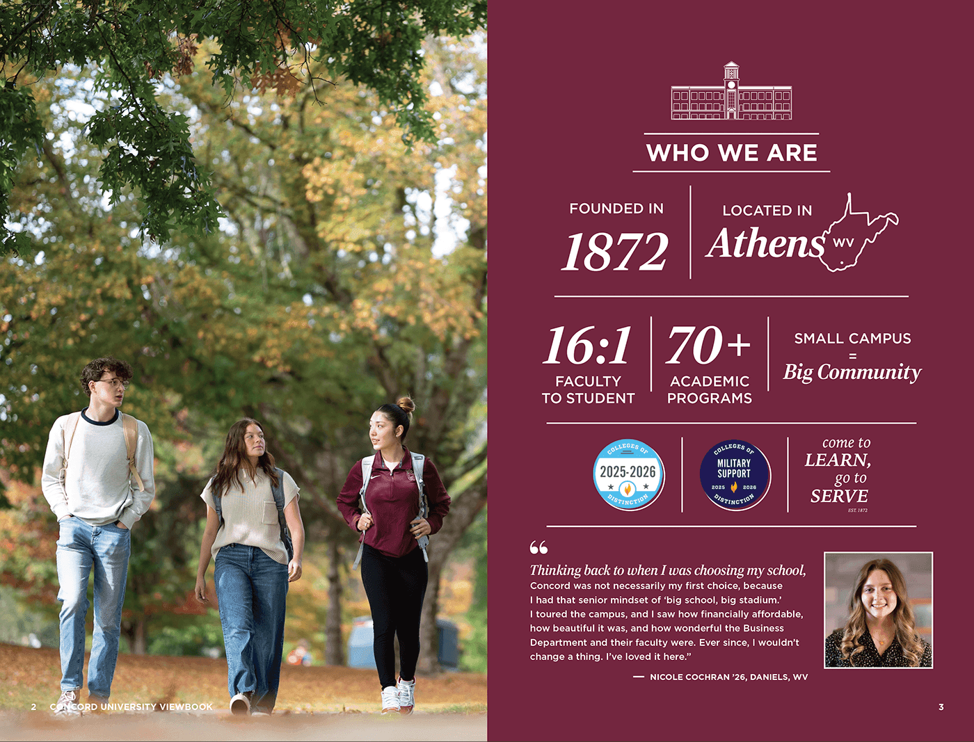 Concord Admissions 2026 Viewbook Page Spread 02