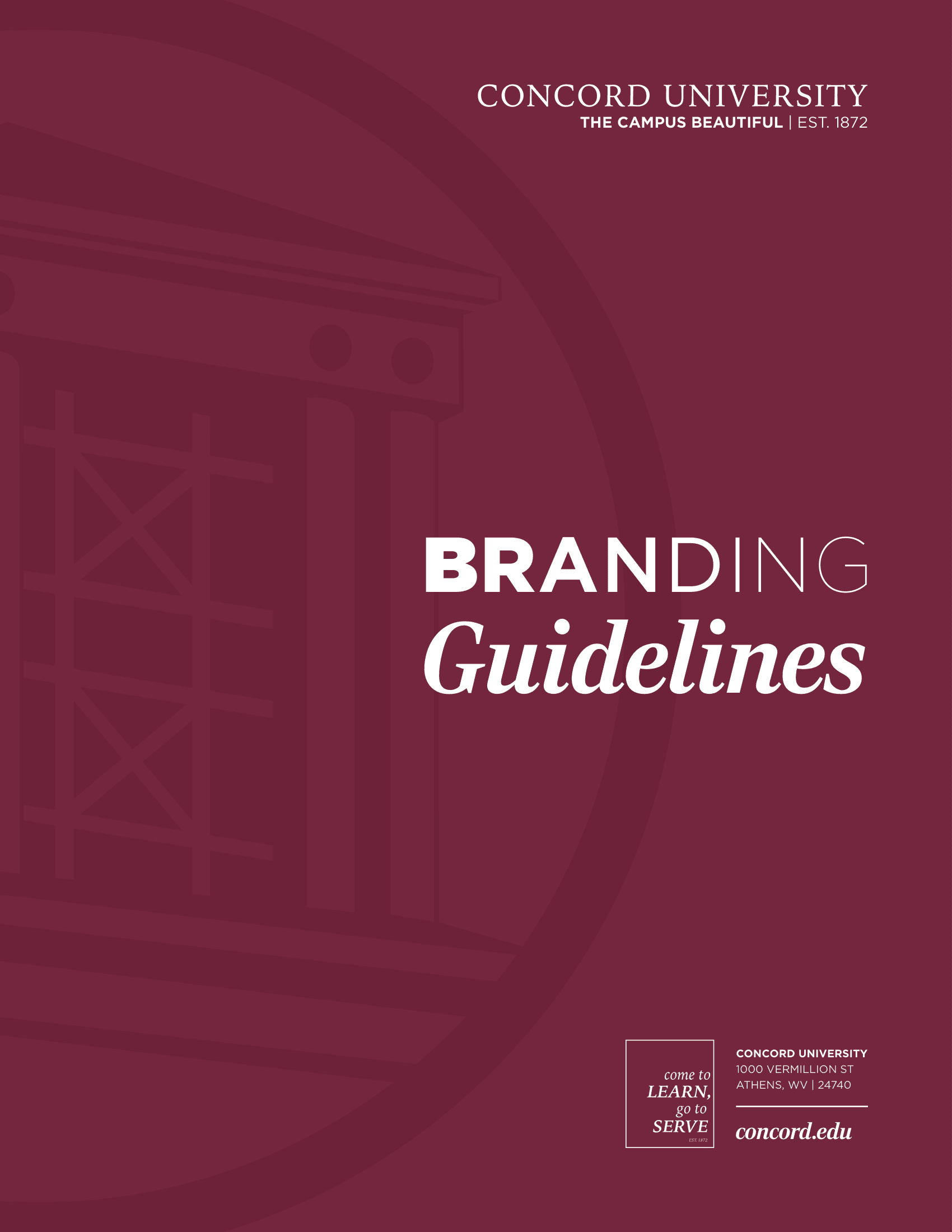 Concord University Branding Guidelines — Cover