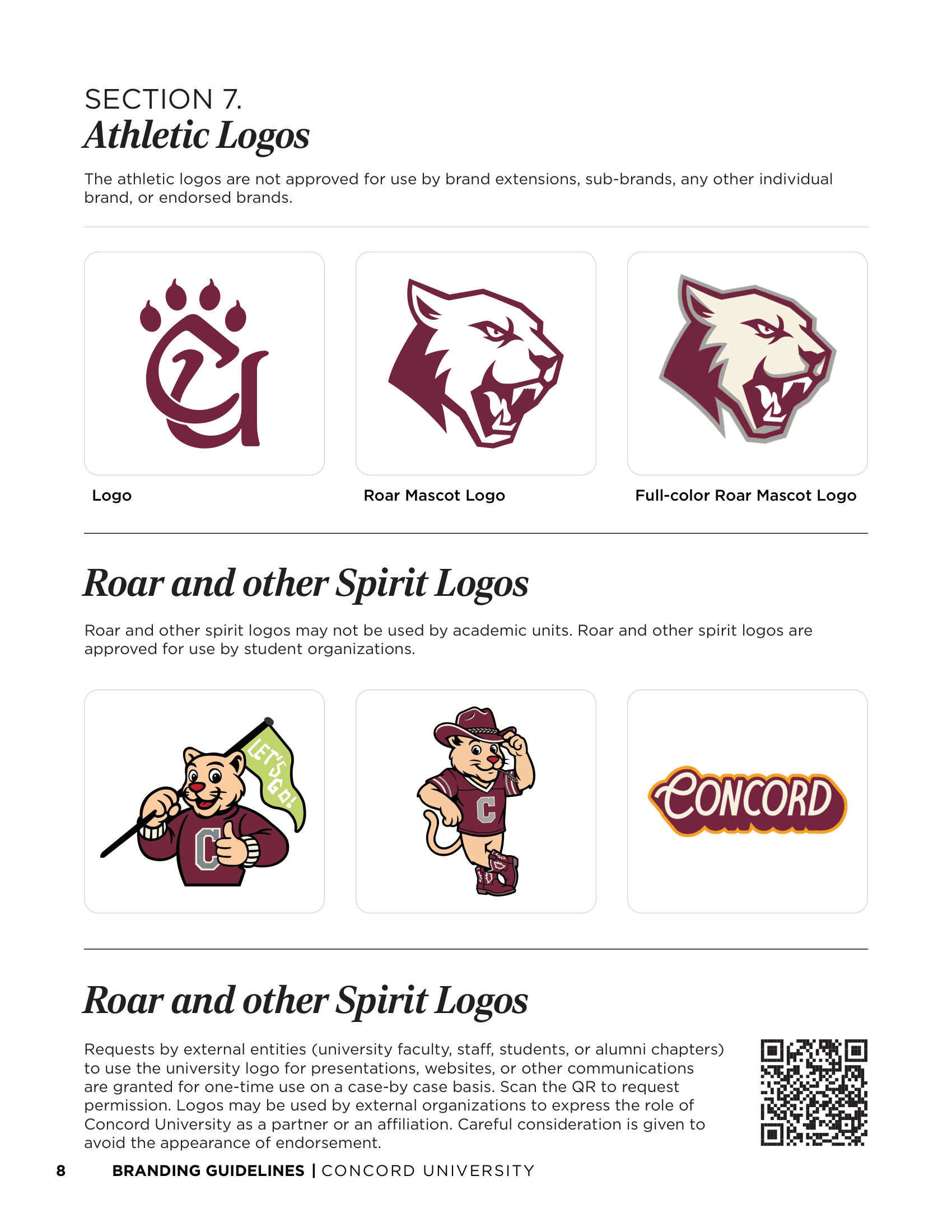 Concord University Branding Guidelines — Athletic Logos & Spirit Marks