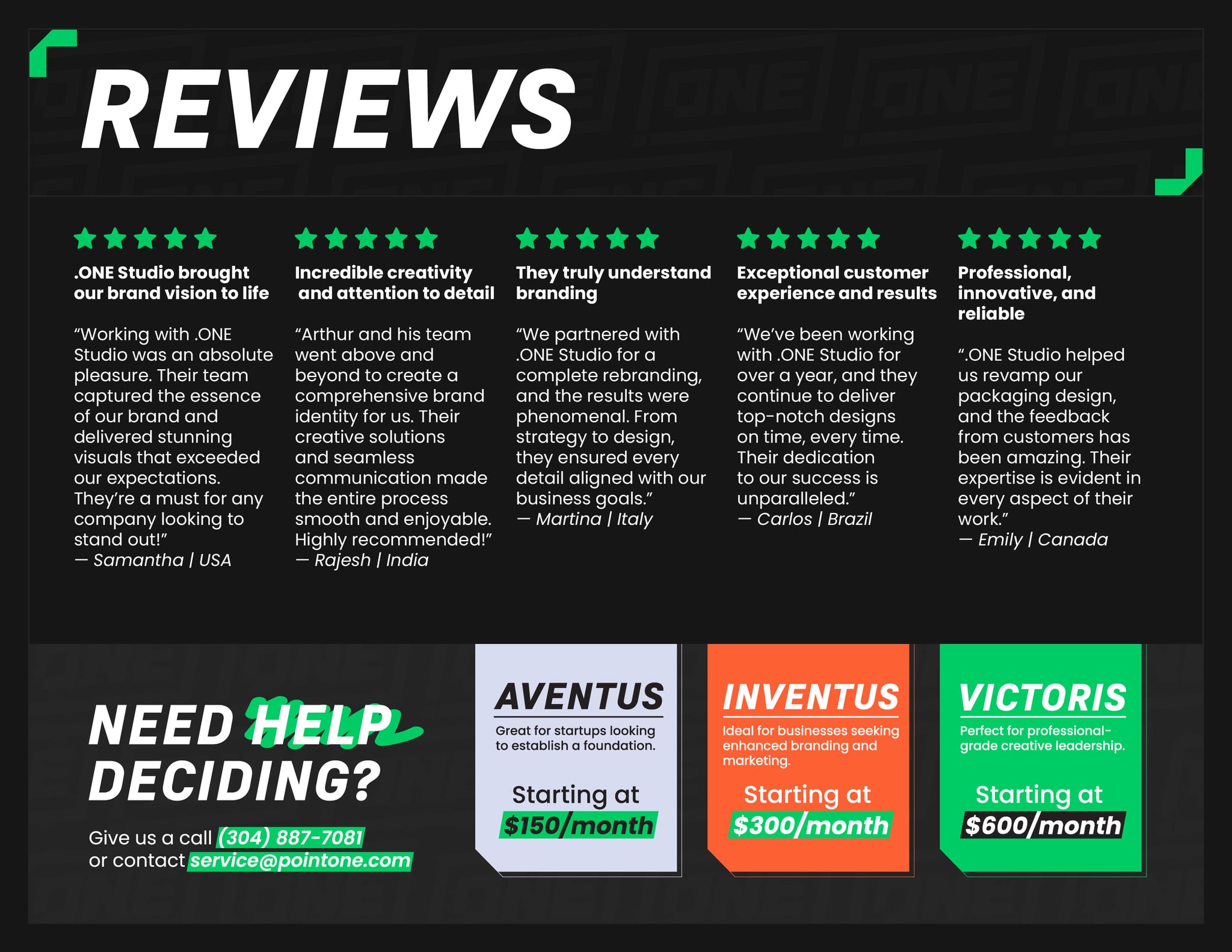 ONE Studio Brand Proposal — Typography Hierarchy & Grid System